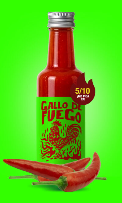 Gallo De Fuego Smoked Peri-Peri – La Azada hot sauce 5/10 HOT with smoked peppers and birds eye chillies, barrel-aged Sherry vinegar, 150ml bottle
