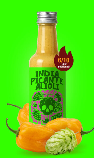 IPA Hot Sauce with vibrant yellow habanero peppers and Amarillo hops – craft beer-inspired spicy