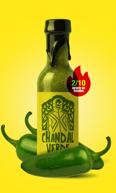 Chándal Verde Kiwi & Jalapeño – La Azada mild hot sauce 2/10 heat with fresh kiwi and green jalapeño, vibrant green 150ml bottle